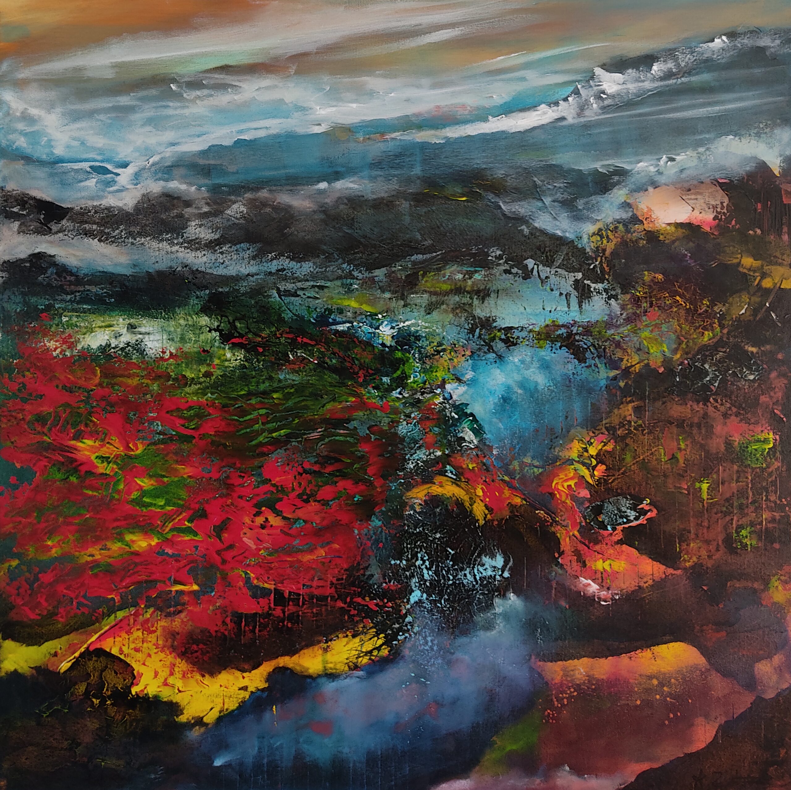 Déferlante #1 Acrylique sur toile 90 x 90 cm Déferlante #1 Acrylique sur toile 90 x 90 cm