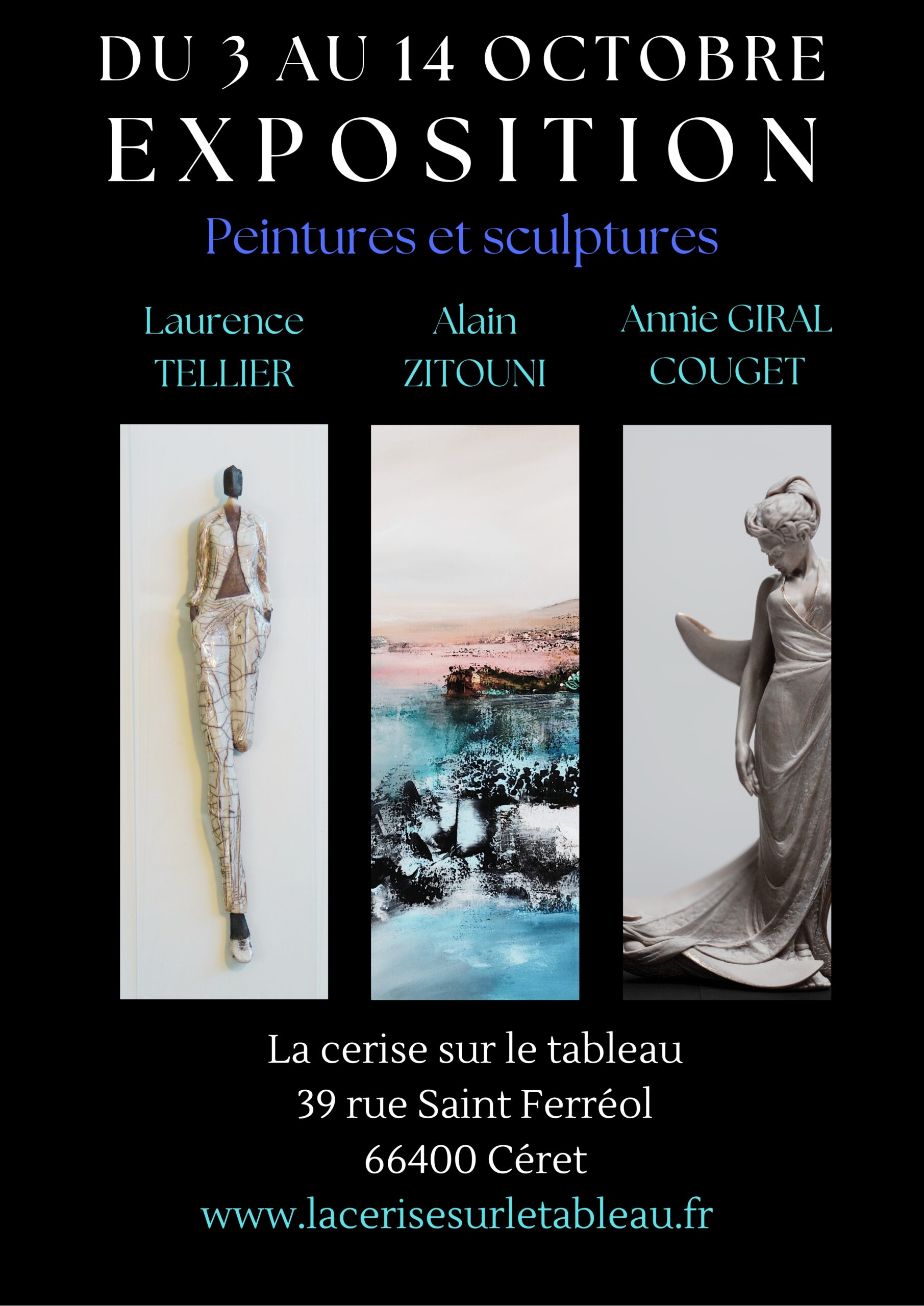 art graulhet 2023 Exposition à "La Cerise sur le tableau", salle d'exposition de Céret (66400)