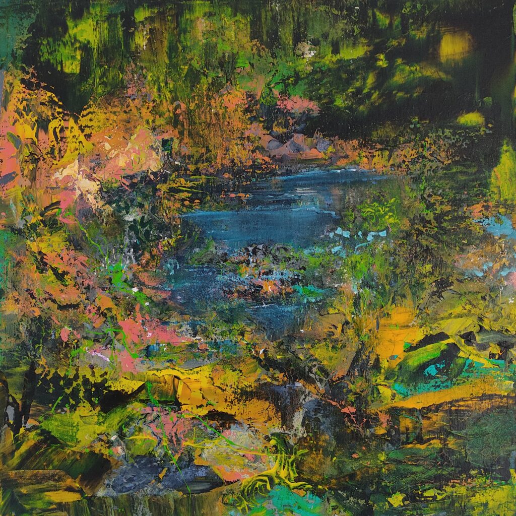 L'appel #1 Acrylique sur toile 50 x 50 cm