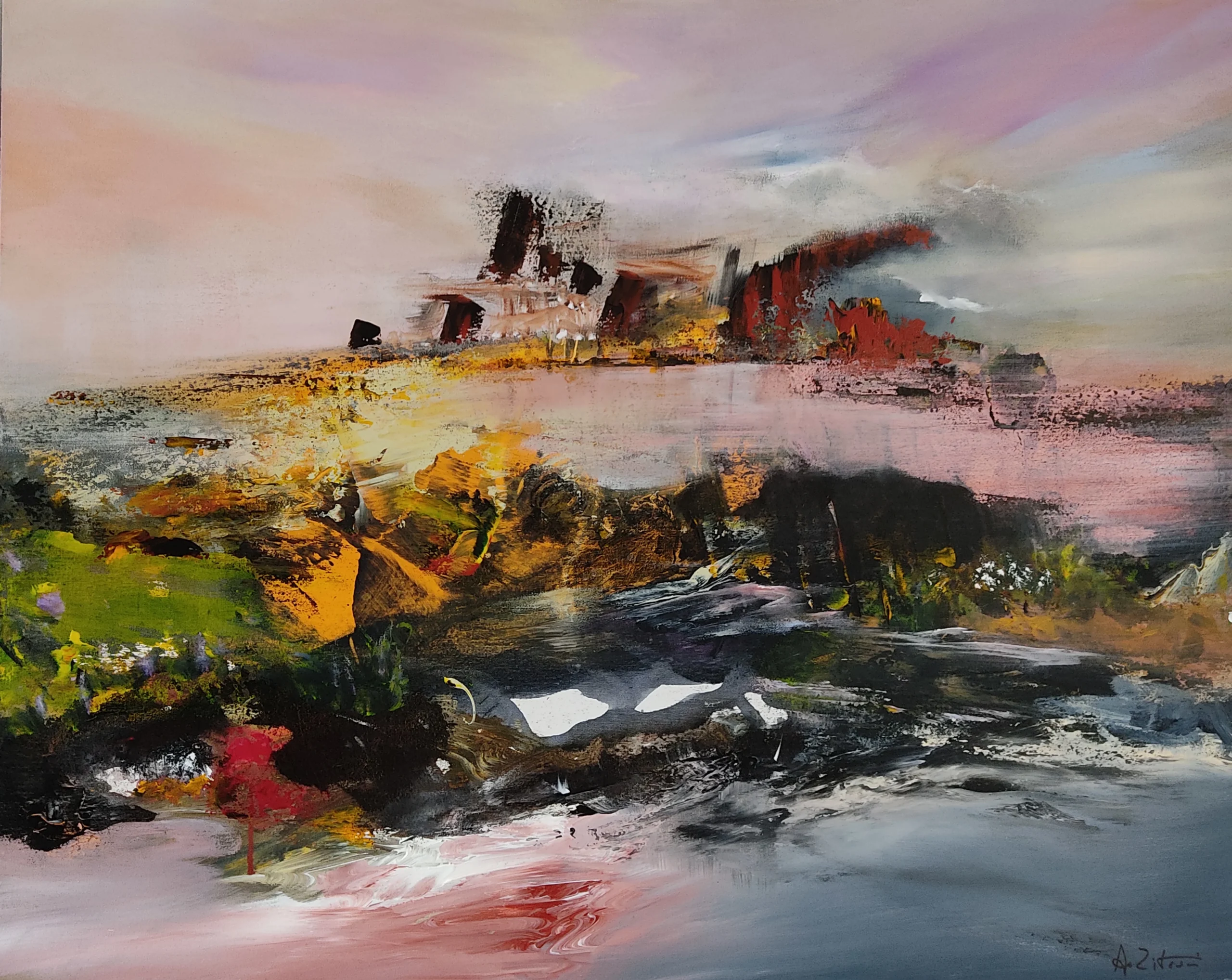 A120622Z Acrylique sur toile 100 x 80cm A120622Z Acrylique sur toile 100 x 80cm