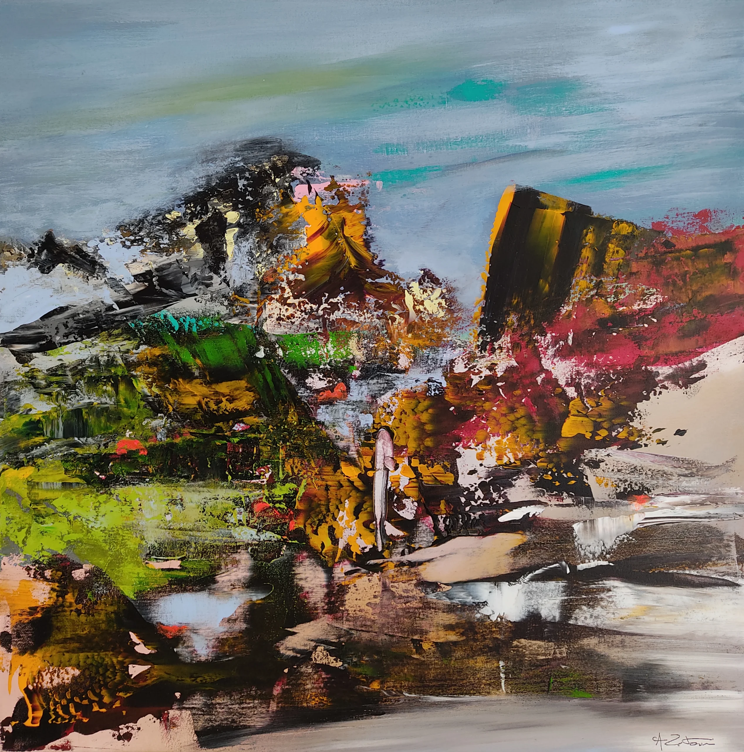 A181122Z Acrylique sur toile 80 x 80cm A181122Z<br />
Acrylique sur toile<br />
80 x 80cm