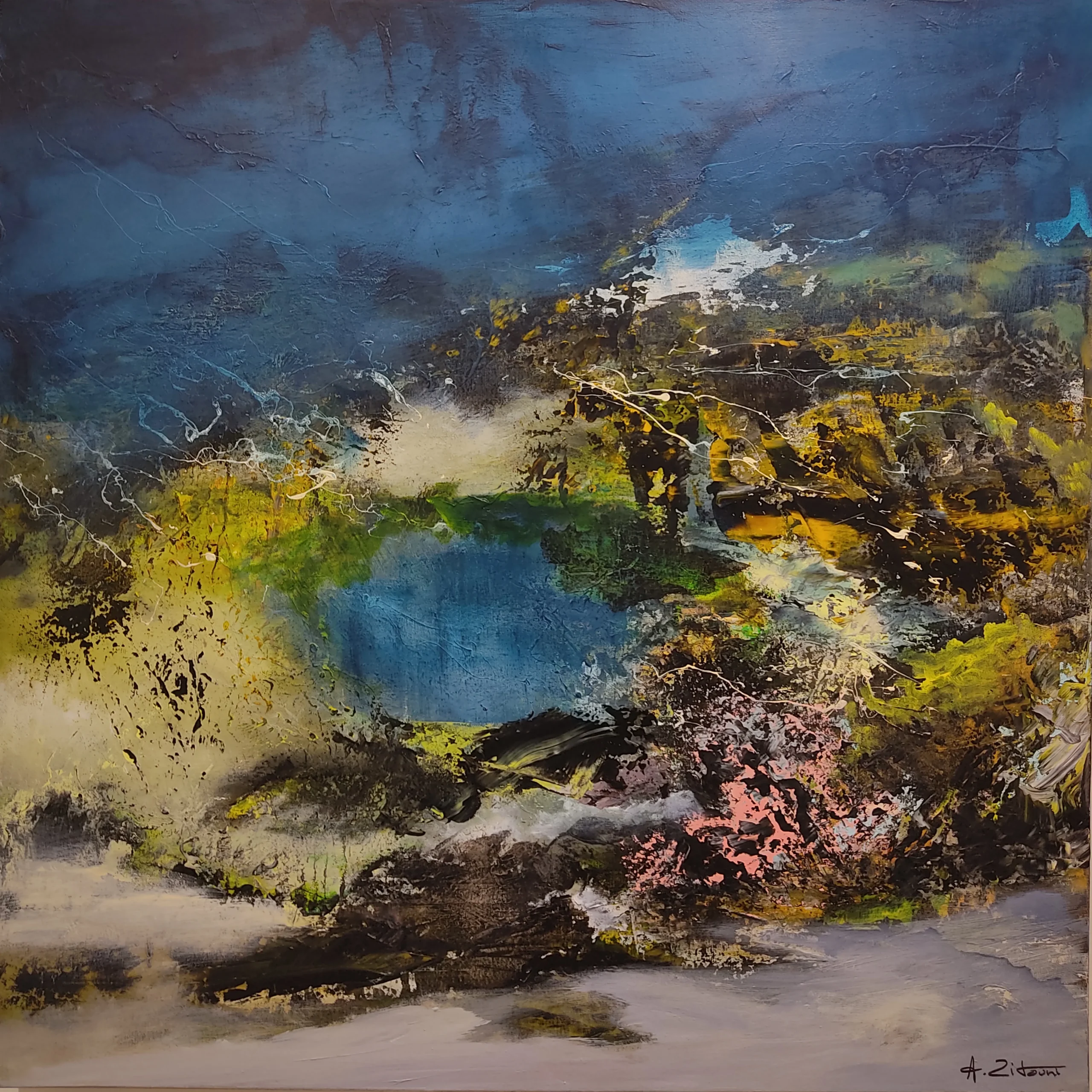 A231220Z Acrylique sur toile 90 x 90 cm A231220Z Acrylique sur toile 90 x 90 cm