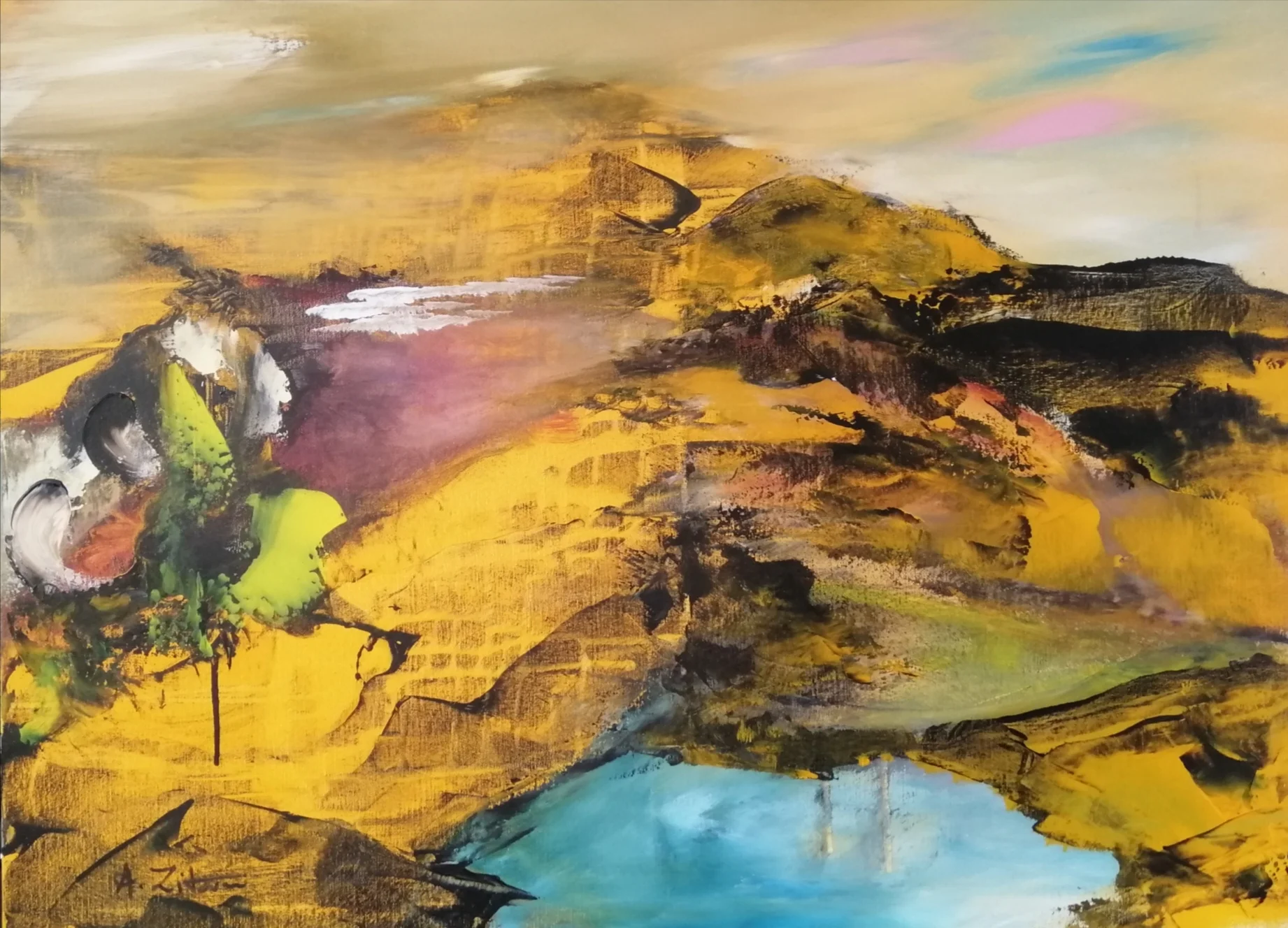 A271021Z Acrylique sur toile 72 x 99cm A271021Z<br />
Acrylique sur toile<br />
72 x 99cm