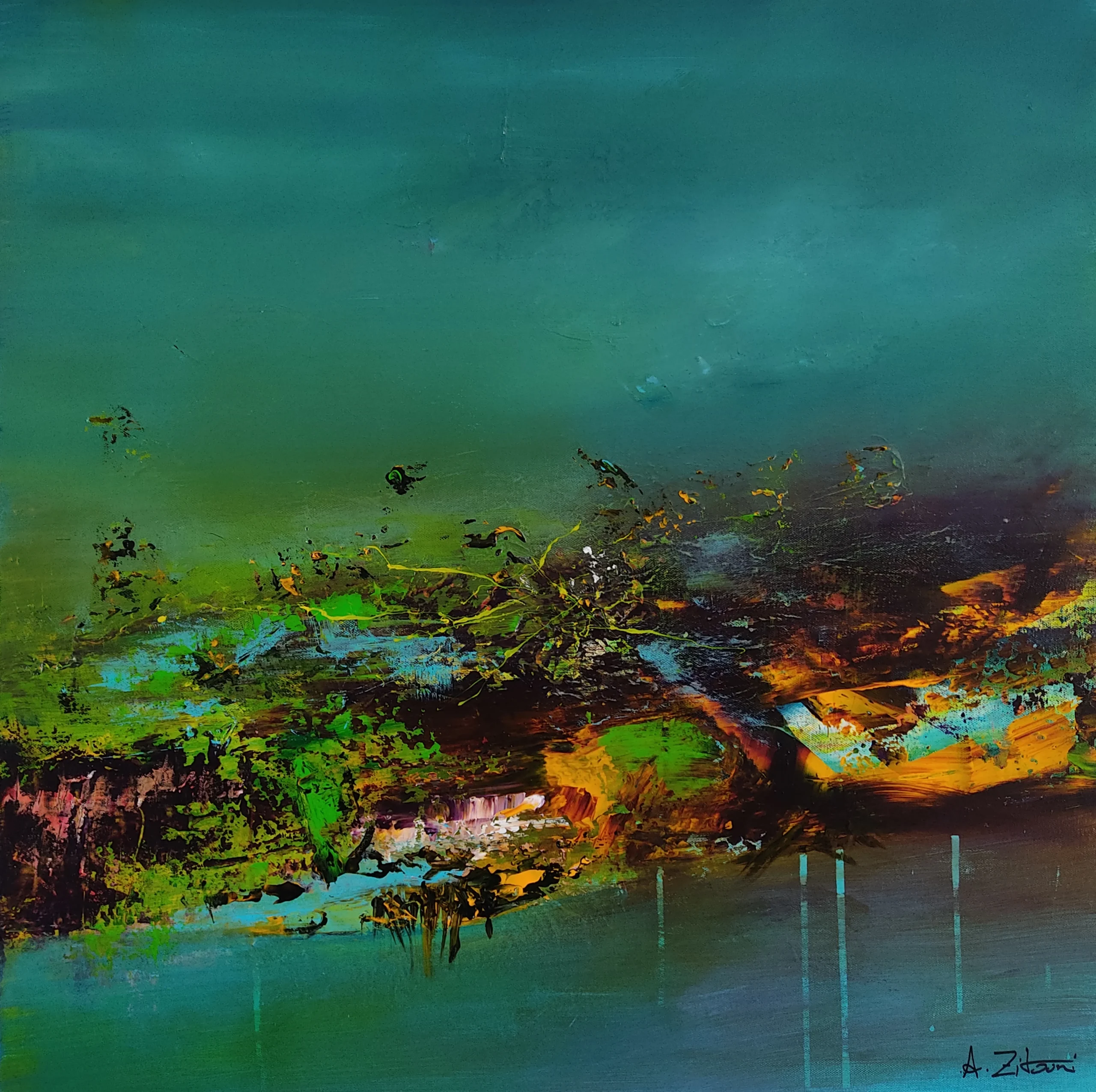 A281022Z Acrylique sur toile 70 x 70cm A281022Z<br />
Acrylique sur toile<br />
70 x 70cm