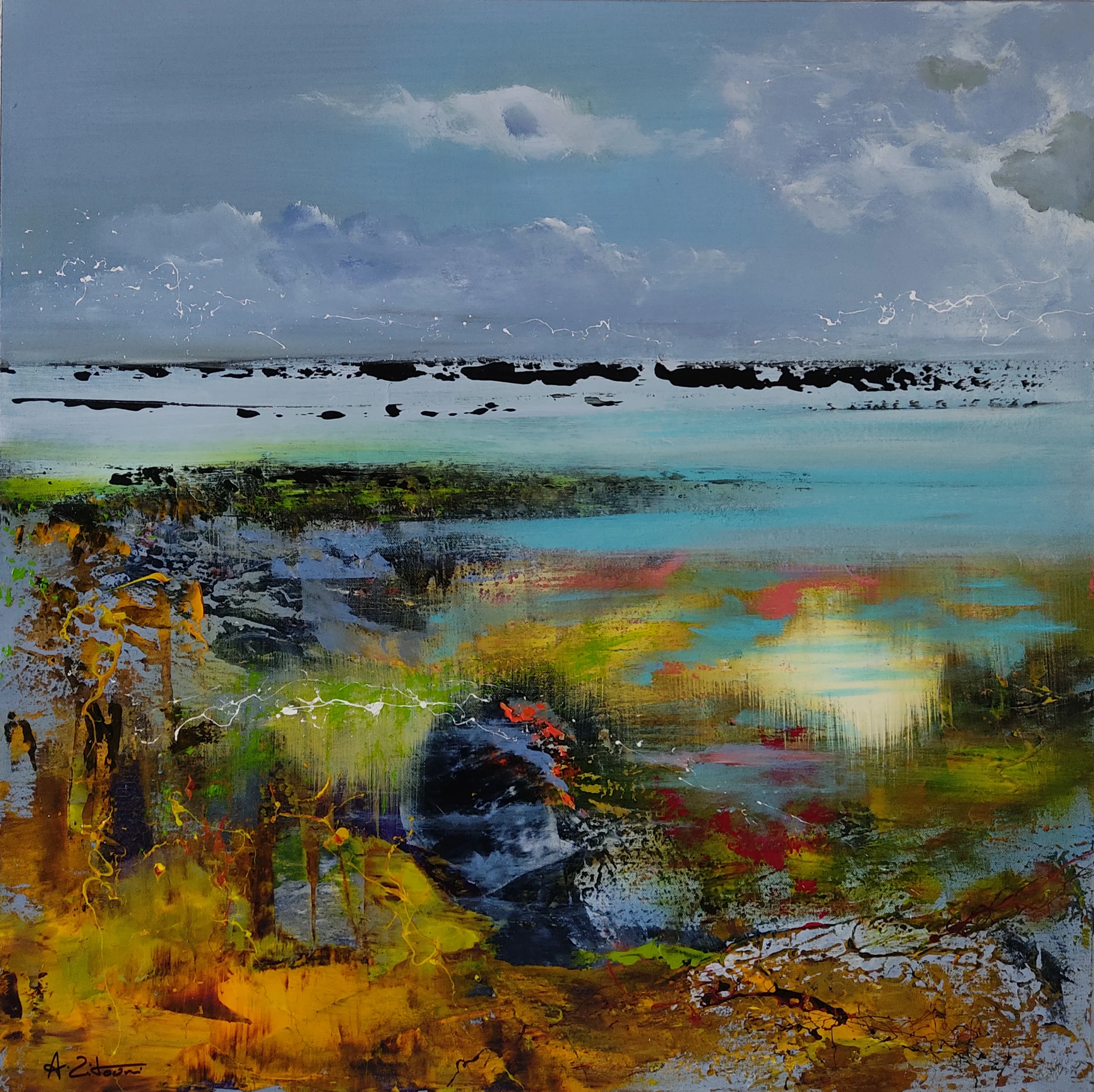 Horizon #2 Acrylique sur toile 70 x 70cm Horizon #2<br />
Acrylique sur toile<br />
70 x 70cm