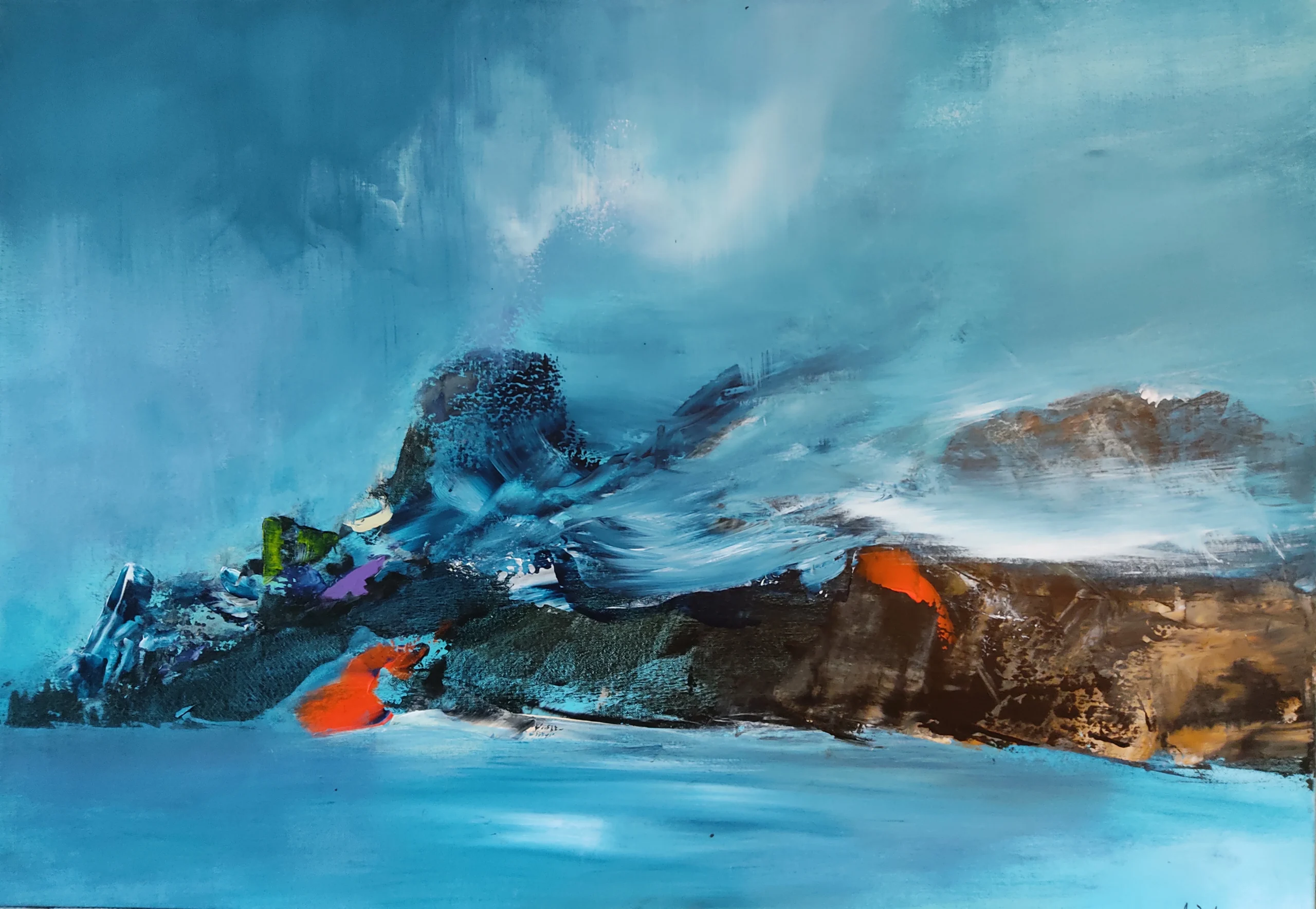 Tempête #1 Acrylique sur toile 100 x 70cm Tempête #1<br />
Acrylique sur toile<br />
100 x 70cm